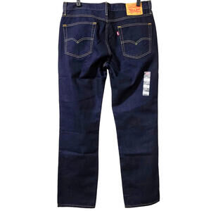 Levi 514 Straight Leg Jeans Mens Size 36x32 Dark Blue Regular Fit Cotton Blend